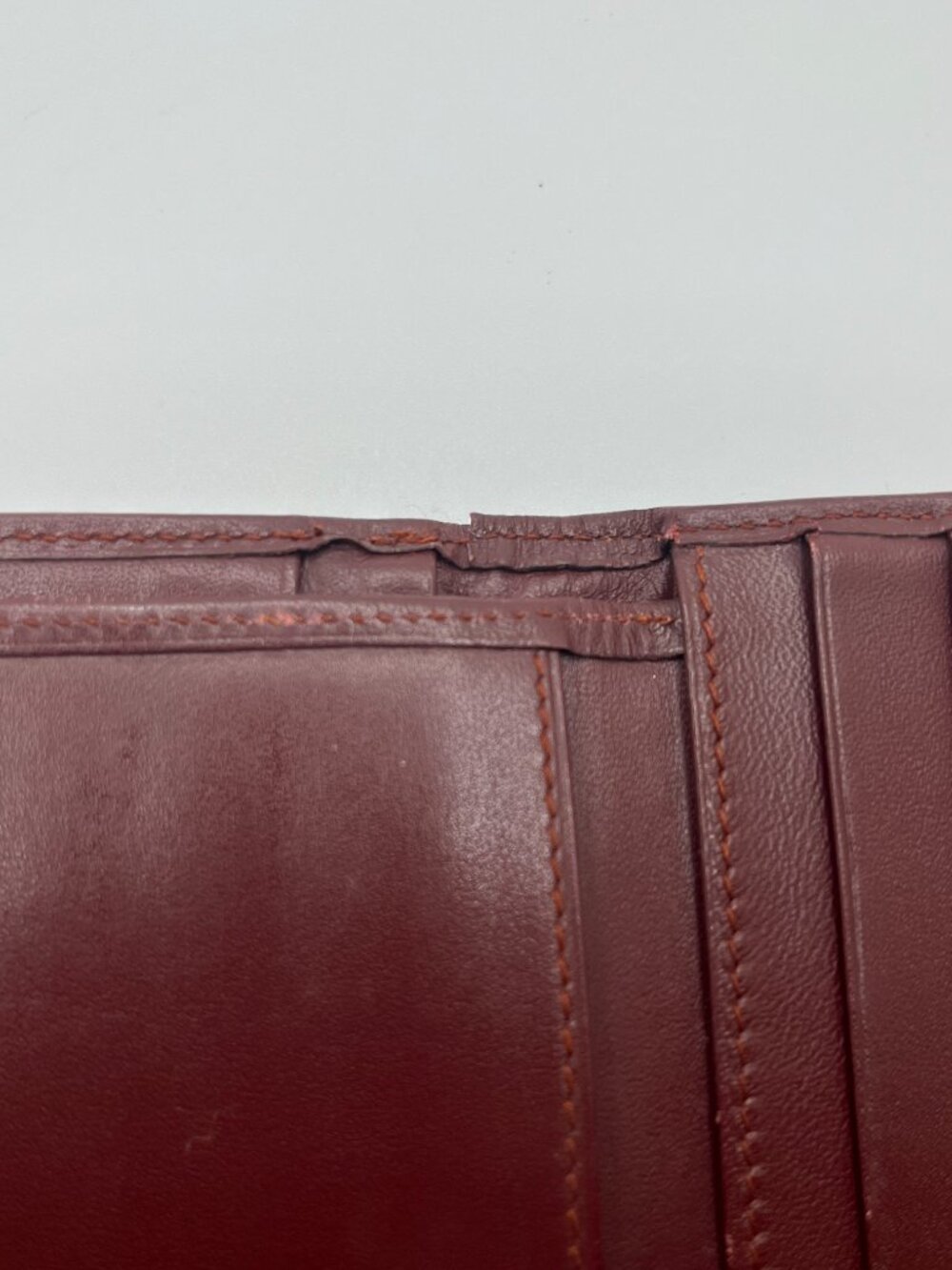Vintage Cartier Must Line Burgundy Kisslock Long Wallet - Picture 14 of 15